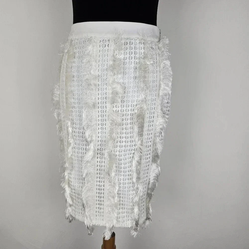English Factory Skirt Fringe Eyelet S
